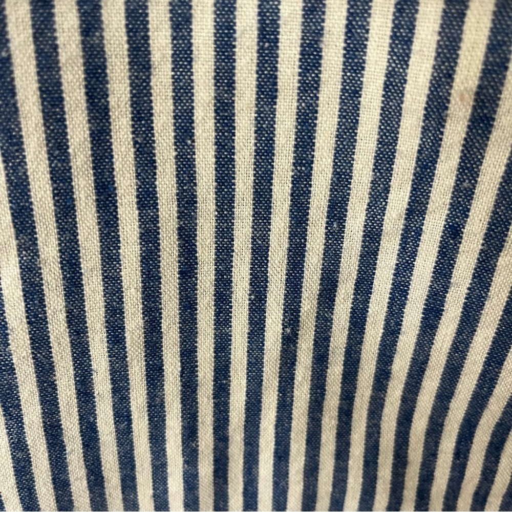 J. Crew Factory Engineer Striped Shell Tank Top Blue White Linen Sleeveless - 2 - Picture 9 of 10